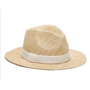 Eugenia Kim Lillian Straw Fedora Hat One Size NEW $325 MSRP